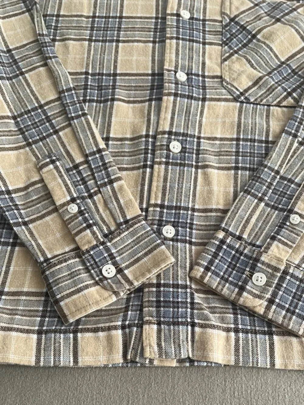 Inditex Zara Boys Multicolor Flannel Plaid Shirt Long Sleeves Size 9-10 Years.